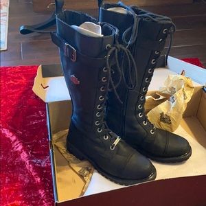 Ladies Harley Davidson full length leather boots